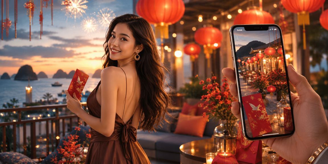 Người dùng tại Hà Nội nhận phong bì đỏ thưởng trong không gian cà phê hiện đại